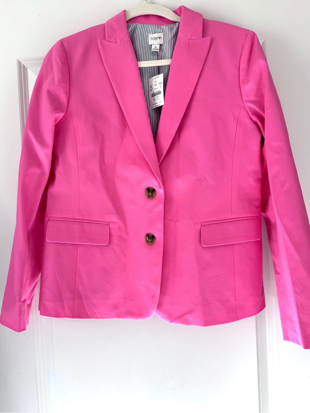 J. Crew Pink Tailored 2 Button Blazer Jacket  Pink 6 new $198 - Picture 5 of 8